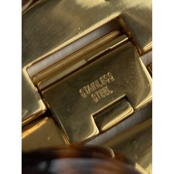 MICHAEL KORS LADIES MK4222 RUNWAY YELLOW GOLD STEEL CHAIN BRACELET WATCH-WORKS! - Picture 10 of 10